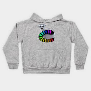 Rainbow Lemur Kids Hoodie